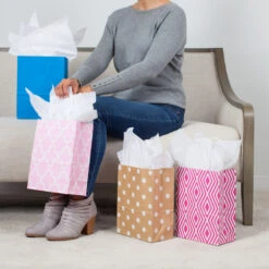 Hallmark Gift Shop -Hallmark Gift Shop 10.7 Prints and Solids 12Pack Assorted Gift Bags 5EGB6051 02