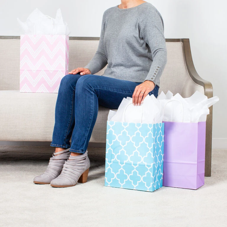 Hallmark 12.5" 12-Pack Assorted Kraft Paper Gift Bags 2 Hallmark 12.5" 12-Pack Assorted Kraft Paper Gift Bags - Image 2