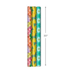 Hallmark Festive And Fun 3-Pack Multicolored Wrapping Paper, 120 Sq. Ft. -Hallmark Gift Shop 3Pack Festive and Fun Holiday Wrapping Paper 5JXW1082 03