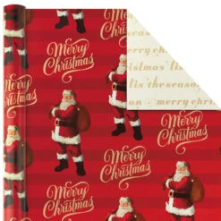Hallmark Red And Gold 3-Pack Reversible Christmas Wrapping Paper, 120 Sq. Ft. 9 Hallmark Red And Gold 3-Pack Reversible Christmas Wrapping Paper, 120 Sq. Ft. -Hallmark Gift Shop 3Pack Red and Gold Reversible Christmas Wrapping Paper 5JXW1029 04