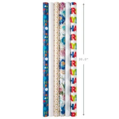 Hallmark All Occasions Wrapping Paper Rolls, 6 Pack 11 Hallmark All Occasions Wrapping Paper Rolls, 6 Pack -Hallmark Gift Shop All Occasions Wrapping Paper Rolls 6 Pack 5JXW1745 03