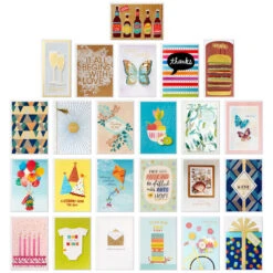 Hallmark Assorted All-Occasion Handmade Greeting Cards In Black Scattered Dot Organizer -Hallmark Gift Shop Assorted AllOccasion Greeting Cards in Organizer 5EBN1121 03