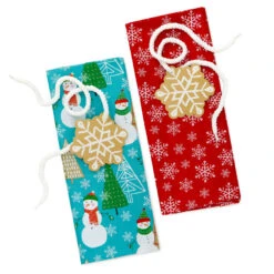 Hallmark Snowmen On Blue And Snowflakes On Red 2-Pack Giant Plastic Christmas Gift Bags -Hallmark Gift Shop Assorted Giant Plastic Christmas Gift Bags 5XGB1452 06