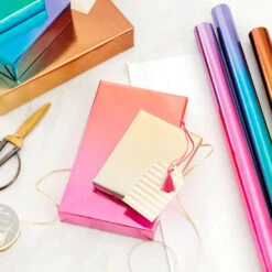 Hallmark Assorted Ombré Foil 3-Pack Wrapping Paper, 60 Sq. Ft Total -Hallmark Gift Shop Assorted Ombr Foil Wrapping Paper 5EWR2655 03