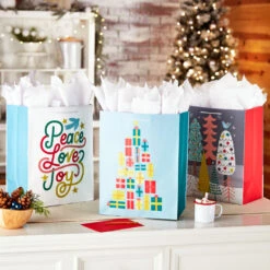 Hallmark Gift Shop -Hallmark Gift Shop Assorted XXL Mod Designs Christmas Gift Bags 5XGB1400 02