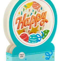 Hallmark All The Happiness Snow Globe Musical 3D Birthday Card With Motion -Hallmark Gift Shop Balloons Snow Globe Musical Motion 3DBirthday Card 1299WDR1212 04