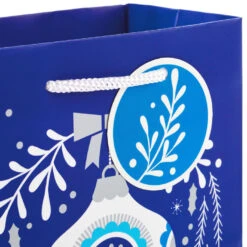 Hallmark Blue And Silver 8-Pack Holiday Gift Bags, Assorted Sizes And Designs 11 Hallmark Blue And Silver 8-Pack Holiday Gift Bags, Assorted Sizes And Designs -Hallmark Gift Shop Blue and Silver Holiday Gift Bags Bulk Pack XGB4895 06
