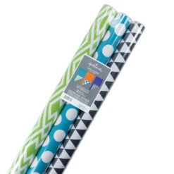 Hallmark Bold Patterns And Solids 3-Pack Reversible Wrapping Paper 13 Hallmark Bold Patterns And Solids 3-Pack Reversible Wrapping Paper -Hallmark Gift Shop Bold Patterns and Solids 3Pack Reversible Wrapping Paper 5EWR6429 07