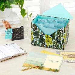Hallmark Premium Assorted Handmade All-Occasion Cards In Leaf Print Organizer, Box Of 24 19 Hallmark Premium Assorted Handmade All-Occasion Cards In Leaf Print Organizer, Box Of 24 -Hallmark Gift Shop Bulk Handmade AllOccasion Cards in Storage Box 5EDX1107 10