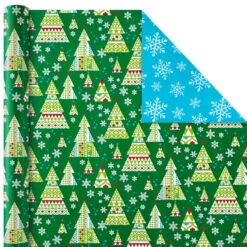 Hallmark Christmas Cheer 4-Pack Reversible Wrapping Paper Assortment, 150 Sq. Ft. -Hallmark Gift Shop Christmas Cheer Assortment Reversible Wrapping Paper 5JXW1736 05