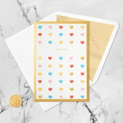 Hallmark Love You Always 3D Pop-Up Love Card -Hallmark Gift Shop Colorful Hearts 3D PopUp Love Card 1299LAD2904 05