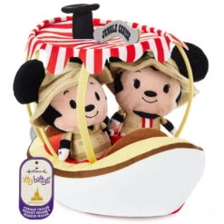Hallmark Itty Bittys® Walt Disney World 50th Anniversary Jungle Cruise Mickey And Minnie Plush, Set Of 3 -Hallmark Gift Shop Disney Jungle Cruise Boat Mickey and Minnie itty bittys 1KDD2118 05