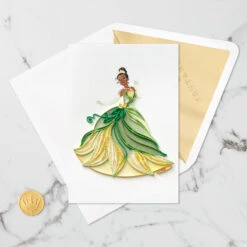 Hallmark Disney The Princess And The Frog Tiana Happy Wish Quilled Paper Handmade Card -Hallmark Gift Shop Disney Princess and the Frog Tiana Quilled Paper Card 1299LAD2855 05
