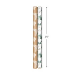 Hallmark Elegant Evergreens 2-Pack Holiday Wrapping Paper, 150 Sq. Ft. -Hallmark Gift Shop Elegant Evergreens Holiday Wrapping Paper 5JXW1203 04