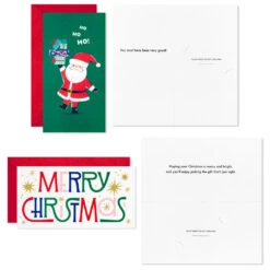 Hallmark Colorful And Casual Money-Holder Boxed Christmas Cards Assortment, Pack Of 36 -Hallmark Gift Shop Festive Assorted MoneyHolder Boxed Christmas Cards 5CZE2139 05