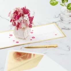 Hallmark Happy Thoughts Flower Bouquet 3D Pop-Up Thinking Of You Card -Hallmark Gift Shop Flower Bouquet 3D PopUp Thinking of You Card 1299LAD9644 08