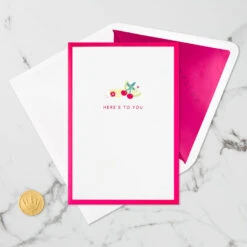 Hallmark Here's To You Cocktail Toast 3D Pop-Up Card -Hallmark Gift Shop Fruit Cocktail Drinks Celebration 3D PopUp Card for Her 1299LAD2897 06