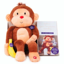 Hallmark Goin' Bananas Monkey Singing Stuffed Animal, 12" -Hallmark Gift Shop Goin Bananas Interactive Monkey Stuffed Animal With Sound 1PSB2187 04