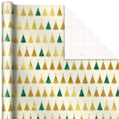 Hallmark Gold And Green 3-Pack Christmas Wrapping Paper Assortment, 120 Sq. Ft. 11 Hallmark Gold And Green 3-Pack Christmas Wrapping Paper Assortment, 120 Sq. Ft. -Hallmark Gift Shop Gold and Green Assortment Christmas Gift Wrap 5JXW1204 05
