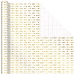 Hallmark Gold And White 6-Pack Holiday Wrapping Paper Assortment, 180 Sq. Ft. -Hallmark Gift Shop Gold and White Christmas Wrapping Paper Assortment 5JXW1086 04