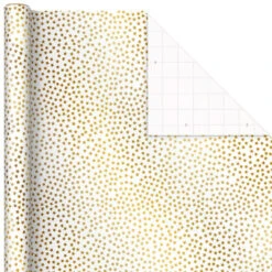 Hallmark Gold And White 6-Pack Holiday Wrapping Paper Assortment, 180 Sq. Ft. -Hallmark Gift Shop Gold and White Christmas Wrapping Paper Assortment 5JXW1086 06