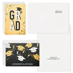 Hallmark Confetti Celebration Assorted Graduation Cards, Pack Of 36 9 Hallmark Confetti Celebration Assorted Graduation Cards, Pack Of 36 -Hallmark Gift Shop Grad Caps Confetti Graduation Cards Assortment 5GEY1003 03