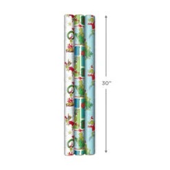 Hallmark Dr. Seuss™ Grinch 3-Pack Christmas Wrapping Paper Assortment, 105 Sq. Ft. -Hallmark Gift Shop Grinch 3Pack Christmas Wrapping Paper 5JXW1211 04