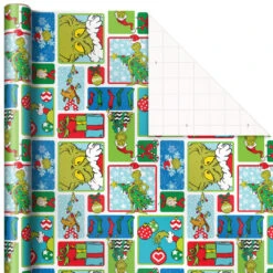 Hallmark Dr. Seuss™ Grinch 3-Pack Christmas Wrapping Paper Assortment, 105 Sq. Ft. -Hallmark Gift Shop Grinch 3Pack Christmas Wrapping Paper 5JXW1211 06
