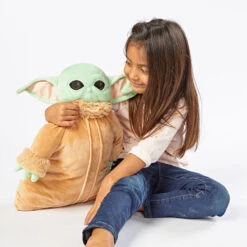 Pillow Pets Disney Star Wars: The Mandalorian Grogu Plush Toy, 16" -Hallmark Gift Shop Grogu Pillow Pet from Star Wars The Mandalorian 03201497E 04