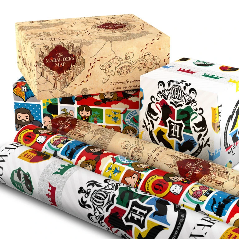 Hallmark Harry Potter™ 3-Pack Assorted Wrapping Paper, 60 Sq. Ft. Total 2 Hallmark Harry Potter™ 3-Pack Assorted Wrapping Paper, 60 Sq. Ft. Total - Image 2