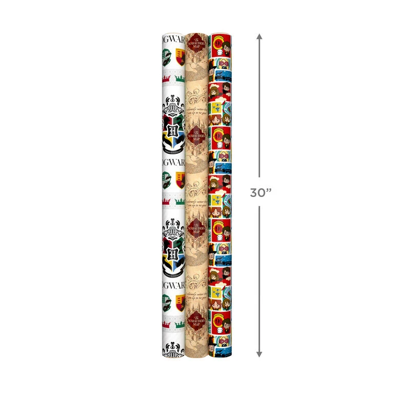 Hallmark Harry Potter™ 3-Pack Assorted Wrapping Paper, 60 Sq. Ft. Total 8 Hallmark Harry Potter™ 3-Pack Assorted Wrapping Paper, 60 Sq. Ft. Total - Image 8