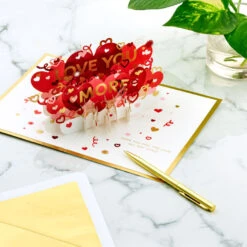 Hallmark Love You More 3D Pop-Up Love Card -Hallmark Gift Shop Heart Pattern 3D PopUp Love Card 1299IAV5835 06