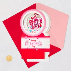 Hallmark All My Love Snow Globe Musical 3D Pop-Up Valentine's Day Card With Motion -Hallmark Gift Shop Hearts Snow Globe 3D PopUp Music Motion Valentines Day Card 1299VAY9986 05
