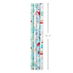 Hallmark Holiday Mix 4-Pack Christmas Wrapping Paper Assortment, 120 Sq. Ft. -Hallmark Gift Shop Holiday Mix Assorted Christmas Wrapping Paper 5JXW1042 04