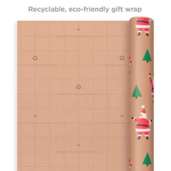 Hallmark Merry Kraft Prints 3-Pack Christmas Wrapping Paper, 90 Sq. Ft. -Hallmark Gift Shop Merry Kraft Prints 3Pack Christmas Wrapping Paper 5JXW1050 08