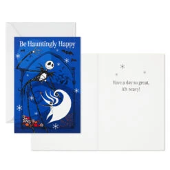 Hallmark Disney Tim Burton's The Nightmare Before Christmas Hauntingly Happy Boxed Cards, Pack Of 16 -Hallmark Gift Shop Nightmare Before Christmas Holiday Boxed Cards 5STZ1165 03
