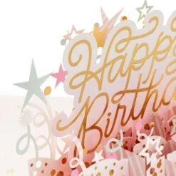 Hallmark Here's To A Happy Year Ahead 3D Pop-Up Birthday Card -Hallmark Gift Shop Party Decorations 3D PopUp Birthday Card 1299LAD2899 04