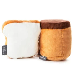 Hallmark Better Together Peanut Butter And Jelly Magnetic Plush, 5" -Hallmark Gift Shop Peanut Butter Jar and Bread With Jelly Magnetic Plush 1KID1641 03