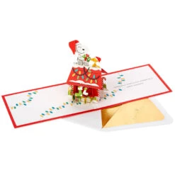 Hallmark Peanuts® Snoopy Joy To The World 3D Pop-Up Christmas Card -Hallmark Gift Shop Peanuts Snoopy and Woodstock 3D PopUp Christmas Card 1499IXC8994 03