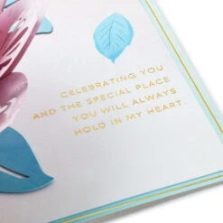 Hallmark The Special Place You Will Always Hold In My Heart Love Card -Hallmark Gift Shop Pink Lotus Flower 3D PopUp Love Card for Her 1299LAD2887 04