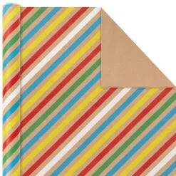 Hallmark Primary Birthday 3-Pack Kraft Wrapping Paper, 105 Sq. Ft. Total -Hallmark Gift Shop Primary Birthday 3Pack Kraft Wrapping Paper 5EWR6409 05