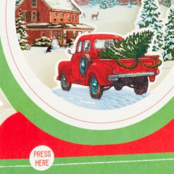 Hallmark Red Truck Snow Globe Musical 3D Pop-Up Christmas Card With Motion -Hallmark Gift Shop Red Truck Snowglobe 3D PopUp Music Motion Christmas Card 1299XOD9992 05