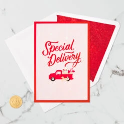 Hallmark Special Delivery 3D Pop-Up Valentine's Day Card -Hallmark Gift Shop Red Truck With Flowers 3D PopUp Valentines Day Card 1299IAV6066 06