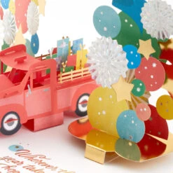 Hallmark Celebrating You Red Truck And Banner 3D Pop-Up Birthday Card -Hallmark Gift Shop Red Truck and Banner 3D PopUp Birthday Card 1299LAD2896 05