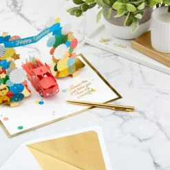 Hallmark Celebrating You Red Truck And Banner 3D Pop-Up Birthday Card -Hallmark Gift Shop Red Truck and Banner 3D PopUp Birthday Card 1299LAD2896 08