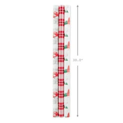 Hallmark Rustic Winter 3-Pack Reversible Metallic Christmas Wrapping Paper, 120 Sq. Ft. -Hallmark Gift Shop Rustic Winter Reversible Christmas Wrapping Paper 5JXW1034 03