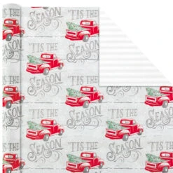 Hallmark Rustic Winter 3-Pack Reversible Metallic Christmas Wrapping Paper, 120 Sq. Ft. -Hallmark Gift Shop Rustic Winter Reversible Christmas Wrapping Paper 5JXW1034 04
