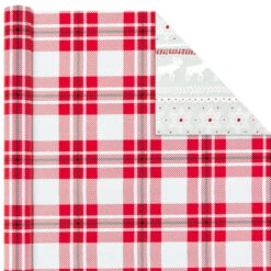 Hallmark Rustic Winter 3-Pack Reversible Metallic Christmas Wrapping Paper, 120 Sq. Ft. -Hallmark Gift Shop Rustic Winter Reversible Christmas Wrapping Paper 5JXW1034 05