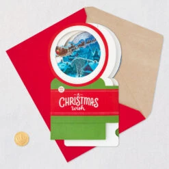 Hallmark Santa's Sleigh Snow Globe Musical 3D Pop-Up Christmas Card With Motion -Hallmark Gift Shop Santa Sleigh Snowglobe 3D PopUp Music Motion Christmas Card 1299XOD9985 06
