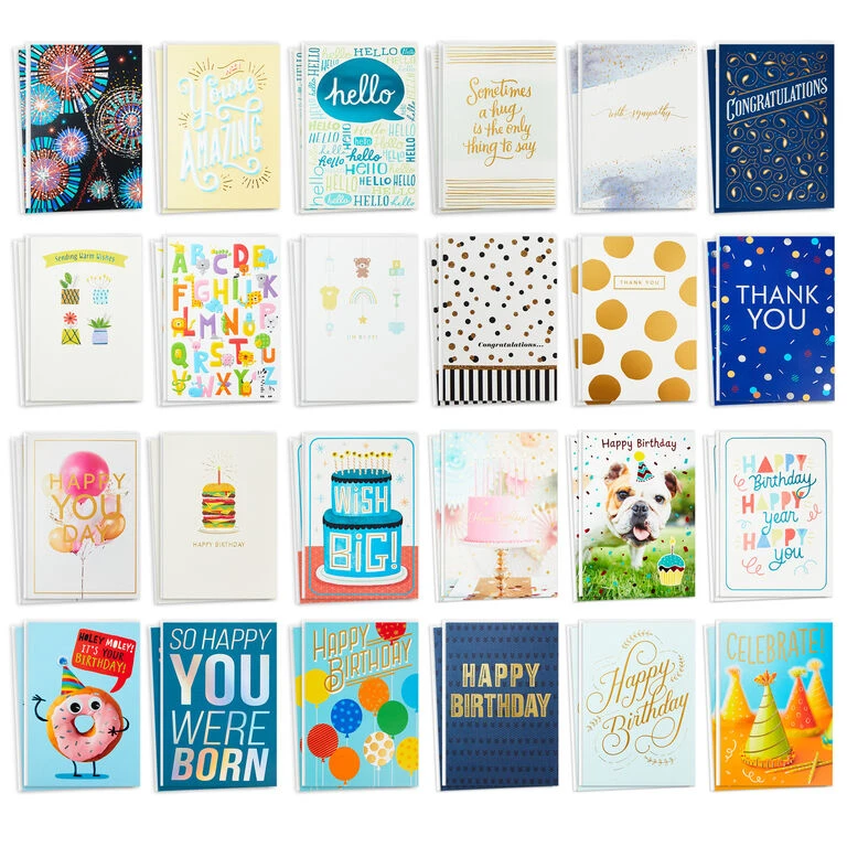 Hallmark Warm Wishes Assorted All-Occasion Cards, Box Of 48 1 Hallmark Warm Wishes Assorted All-Occasion Cards, Box Of 48